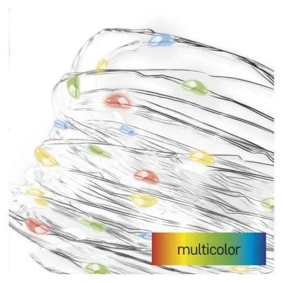 LED Christmas nano chain, 1.9 m, 2x AA, indoor, multicolour, timer, EMOS D3AM04 8592920095324