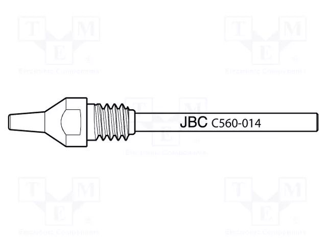 Tip: for desoldering irons; 0.8x2.5mm; Features: longlife JBC TOOLS JBC-C560014