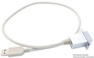 USB CABLE, 2.0 A RCPT-PLUG, 610MM, GREY ECF504-24AAS