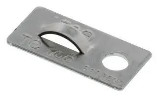 CABLE TIE MOUNT, ALUMINIUM, SILVER TC105