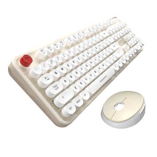 Wireless keyboard + mouse set MOFII Sweet 2.4G (White-Beige, MOFII SMK-623387AG WB