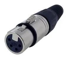 CONNECTOR, XLR MIC, RCPT, 4POS, CABLE PS000019