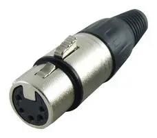 CONNECTOR, XLR MIC, RCPT, 5POS, CABLE PS000020