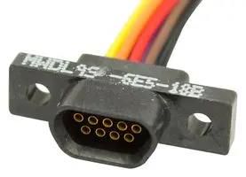 CABLE, 9POS, MICRO D RCPT-FREE END, 18" MWDL-9S-6E5-18B