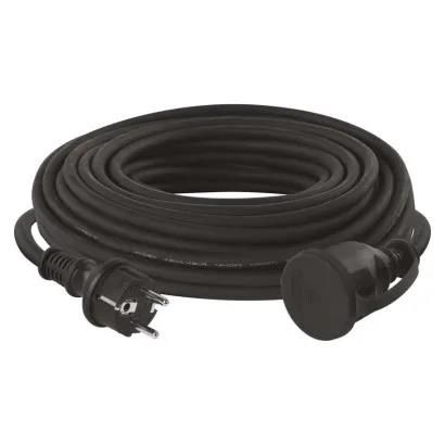 Extension Cord 20 m / 1 z?suvka / čern? / guma-neopren / 230 V / 1,5 mm2, EMOS P01720 8592920011034