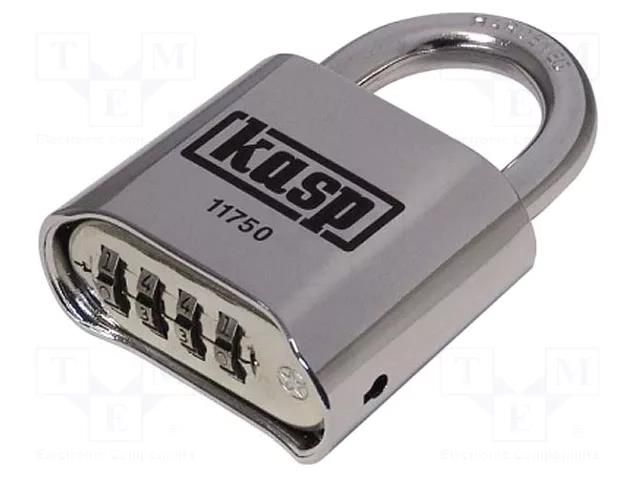 Padlock; shackle,combination code; Protection: medium (level 6) KASP KA-K11750D