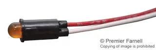 PANEL MOUNT INDICATOR, LED, 6.35MM, AMBE 5102H3-12V