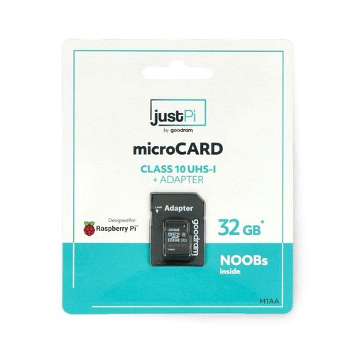 Memory card justPi microSD 32GB 100 MB/sec class 10 + Raspberry Pi OS RPI-14696 5903351242493