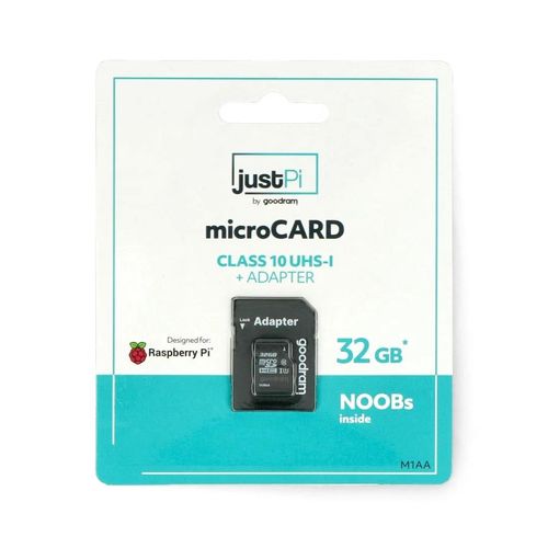 Memory card justPi microSD 32GB 100 MB/sec class 10 + Raspberry Pi OS RPI-14696 5903351242493