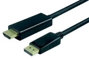 CABLE, DP PLUG-HDMI PLUG, 1M, BLACK 11.04.5785