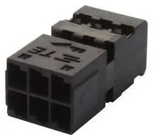 RCPT HOUSING, 6POS, PBT GF, BLACK 185311-1