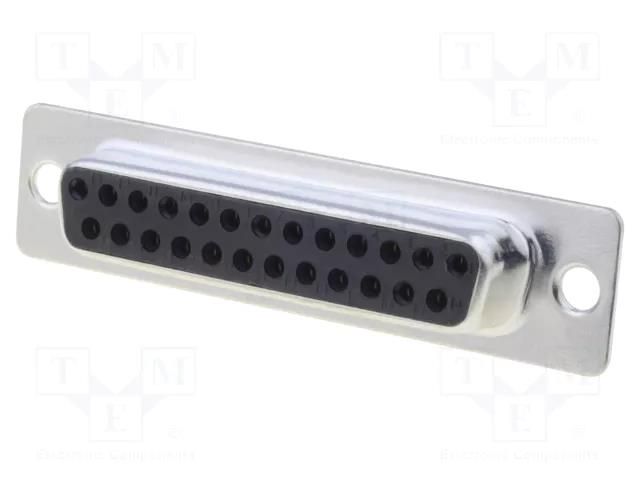 Connector: D-Sub; PIN: 25; plug; female; for cable; soldering; 5A ADAM TECH DB25-SD
