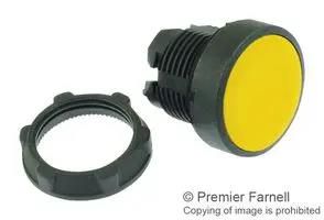 SWITCH HEAD, ROUND, YELLOW FLUSH, PB SW ZB5AA5