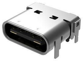 USB CONNECTOR, 3.1 TYPE C, RCPT, THT/SMT; USB Connector Type:USB Type C; USB Standard:USB 3.1; Gender:Receptacle; No. of Positions:24Ways; Connector Mounting:Surface Mount, Through Hole Mount; Orientation:Horizontal; Contact Material:Copper Alloy; Contact USB4065-30-A