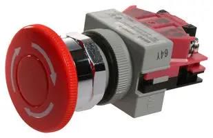 SWITCH, EMERGENCY STOP, SPST-NC, 600VAC AVW401-R