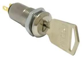 KEY LOCK SWITCH, SPST, 0.5A, 24V, SOLDER SKL-12-B-D-2