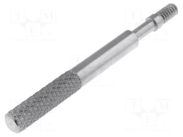 Screw; UNC4-40x44.9; Head: knurled,cheese head; steel; nickel KEYSTONE KEYS2068