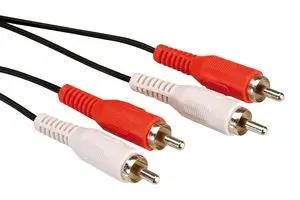 AUDIO CABLE, RCA PLUG X 2, 10M, BLACK 11.09.4338