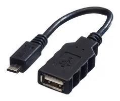 USB CABLE, A RCPT-MICRO B PLUG, 0.15M 11.02.8311
