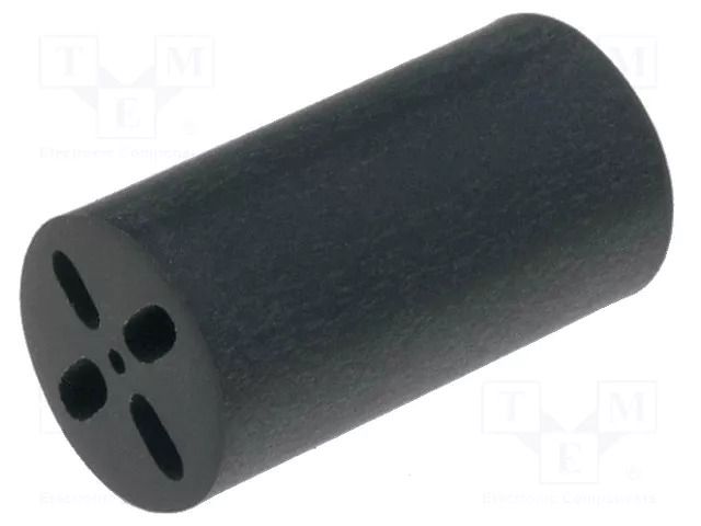 Spacer sleeve; LED; Øout: 6.5mm; ØLED: 5mm; L: 6.1mm; black; UL94V-0 KEYSTONE KEYS8906