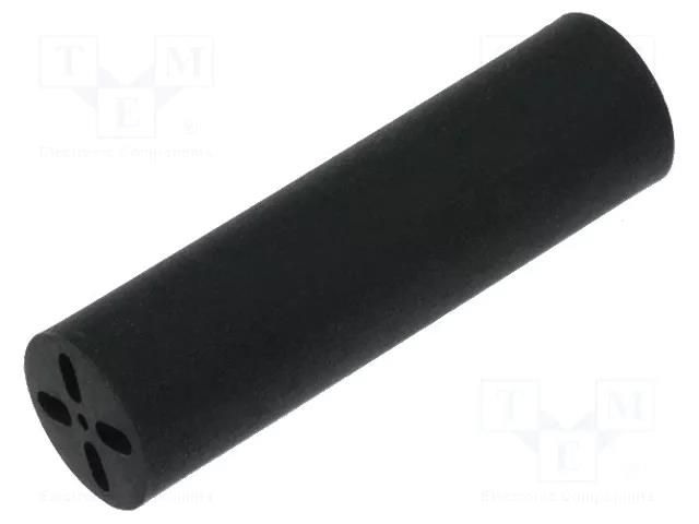 Spacer sleeve; LED; Øout: 6.5mm; ØLED: 5mm; L: 23.5mm; black; UL94V-0 KEYSTONE KEYS8931