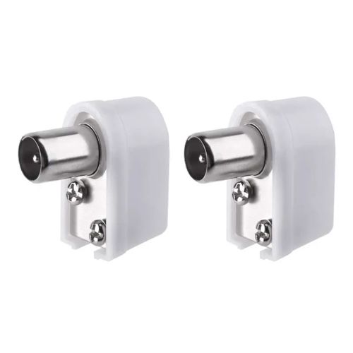 IEC Aerial Connector male, push type, angle, EMOS K1421.2 8592920086070
