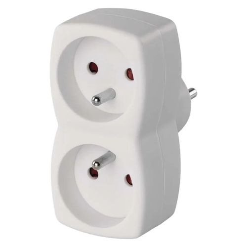Multiple Socket 2×, white, EMOS P0028N