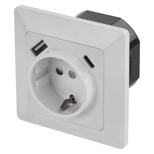 Socket with USB A+USB C, white, EMOS A6000.5 8592920119570