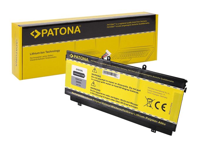 PATONA Battery f. HP Compaq Spectre X360 SH03 SH03XL HSTNN-LB7L 859026-421 859356-855 TPN-Q178, PATONA 2817 4055655202770