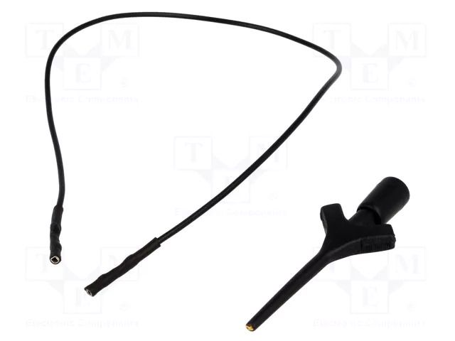 Clip-on probe; pincers type; 2A; 60VDC; black; Grip capac: max.2mm AXIOMET AX-CP-06-B