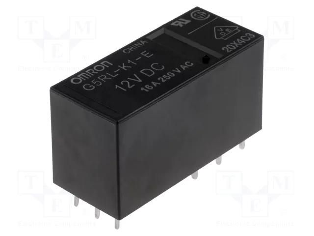 Relay: electromagnetic; SPDT; Ucoil: 12VDC; Icontacts max: 16A OMRON Electronic Components G5RL-K1-E-12DC