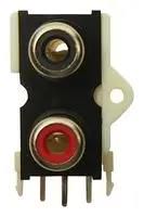 RCA CONNECTOR, DUAL JACK, 8.3MM, BLK/RED FC684052