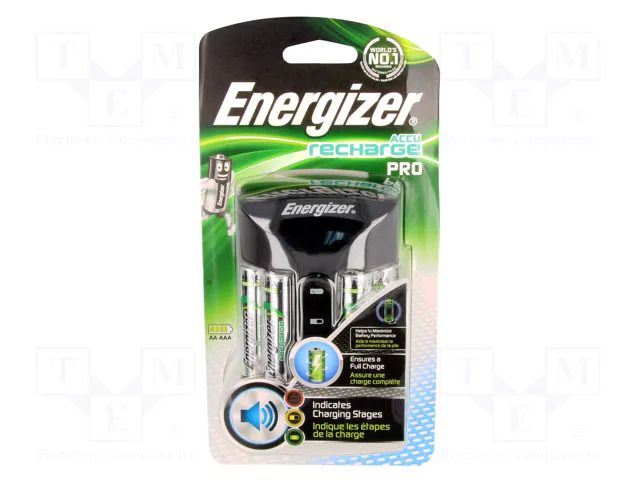 Charger: for rechargeable batteries; Ni-MH; Size: AA,AAA,R3,R6 ENERGIZER EG-CHPRO