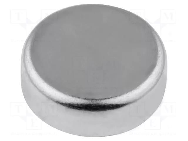 Magnet: permanent; hard ferrite; 4N; Ø: 10mm; H: 4.5mm; steel ELESA+GANTER GN50.1-HF-10