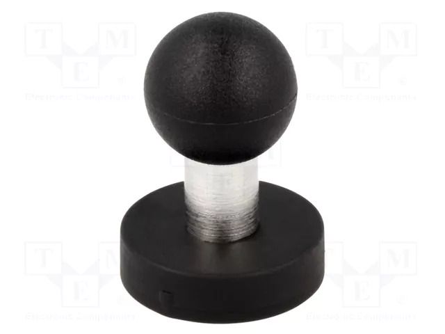 Magnet: permanent; hard ferrite; Ø: 31mm; H: 6mm; with knob; Ø: 16mm ELESA+GANTER GN51.7-ND-31-A