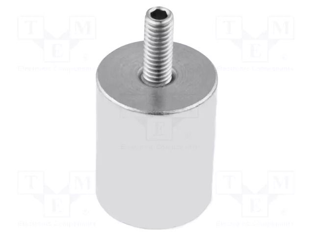Magnet: permanent; neodymium; 12N; Ø: 8mm; H: 20mm; steel ELESA+GANTER GN52.4-ND-8-M3-E