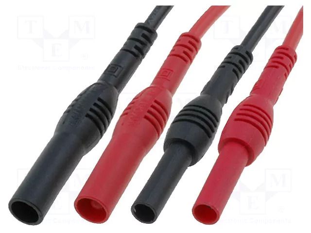 Test leads; Inom: 10A; Len: 1.2m; banana plugs with protector AXIOMET AX-TLP-003