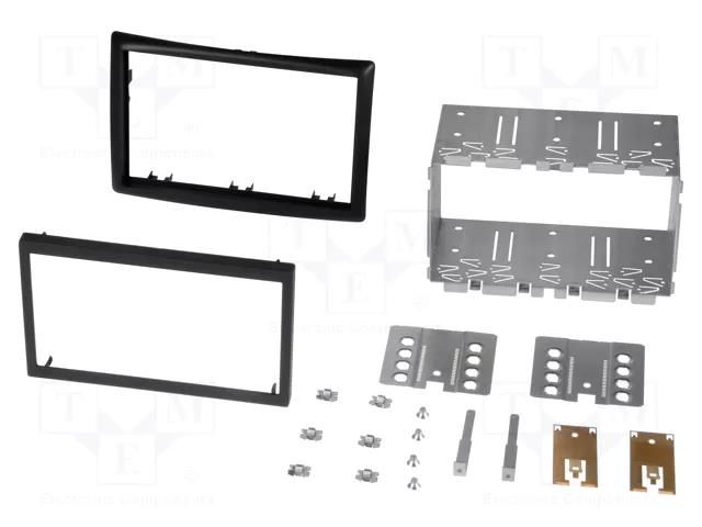 Radio frame; Renault; 2 DIN; black PER.PIC. RAM-40.235.2