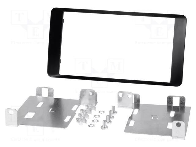 Radio frame; Mitsubishi; 2 DIN; matt black PER.PIC. RAM-40.486