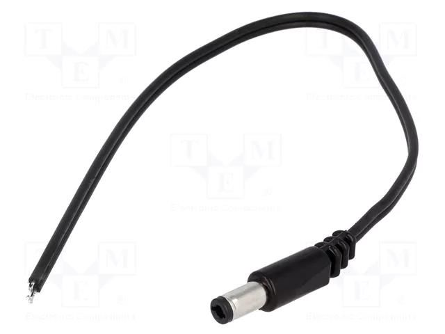 Cable; 2x0.5mm2; wires,DC 5,5/2,5 plug; straight; black; 1.5m BQ CABLE DC.CAB.2600.0150