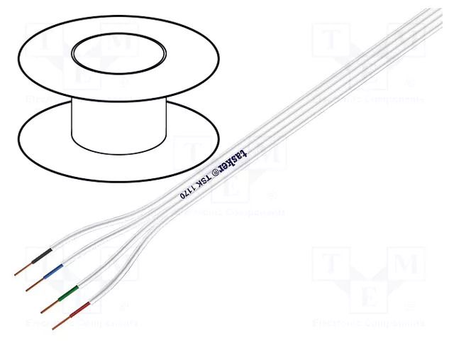 Wire: assembly; 4x0.22mm2; stranded; Ext.dimensions: 2.5x10mm TASKER TAS-TSK1170