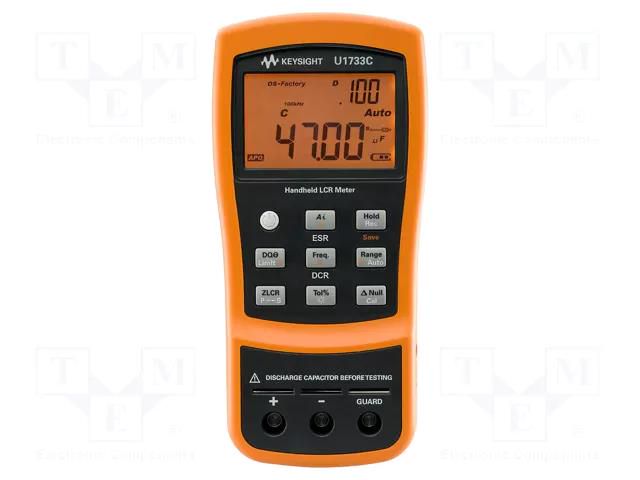 LCR meter; LCD; (20000); C accuracy: ±(0.5%+5digit); 184x87x41mm KEYSIGHT U1733C