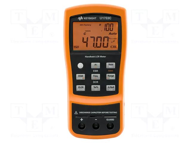 LCR meter; LCD; (20000); C accuracy: ±(0.5%+5digit); 184x87x41mm KEYSIGHT U1733C