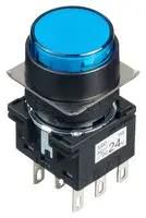 PB SWITCH, DPDT, 24VAC/DC, SOLDER, BLUE LB1L-M1T64S