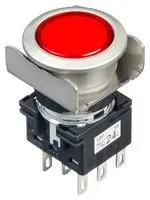 PB SWITCH, ILLUM, DPDT, 24VAC/DC, RED LB6ML-M1T64R