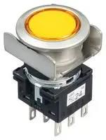 PB SWITCH, ILLUM, DPDT, 24VAC/DC, YELLOW LB6ML-M1T64Y