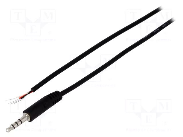 Connector: Jack 3,5mm x 16,8mm; plug; male; ways: 4; 2m CLIFF FC68122C