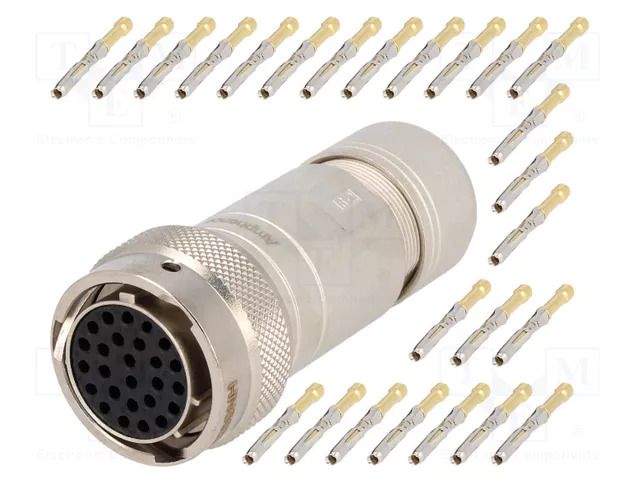 Connector: circular; plug; for cable; PIN: 26; female; crimped; IP67 AMPHENOL RT0W61626SNH-K