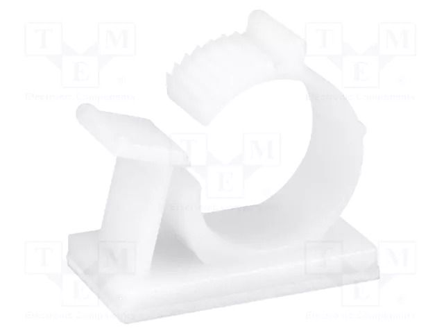 Self-adhesive cable holder; 11÷13.3mm; polyamide; natural FIX&FASTEN FIX-AWC-2
