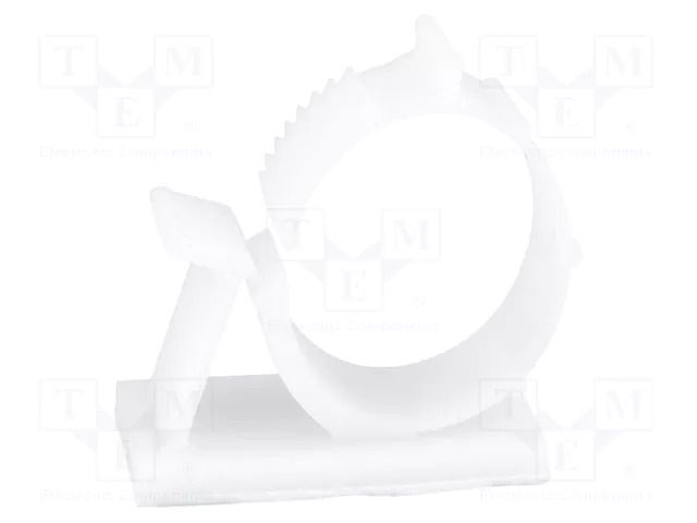 Self-adhesive cable holder; 18÷22mm; polyamide; natural; UL94V-2 FIX&FASTEN FIX-AWC-4